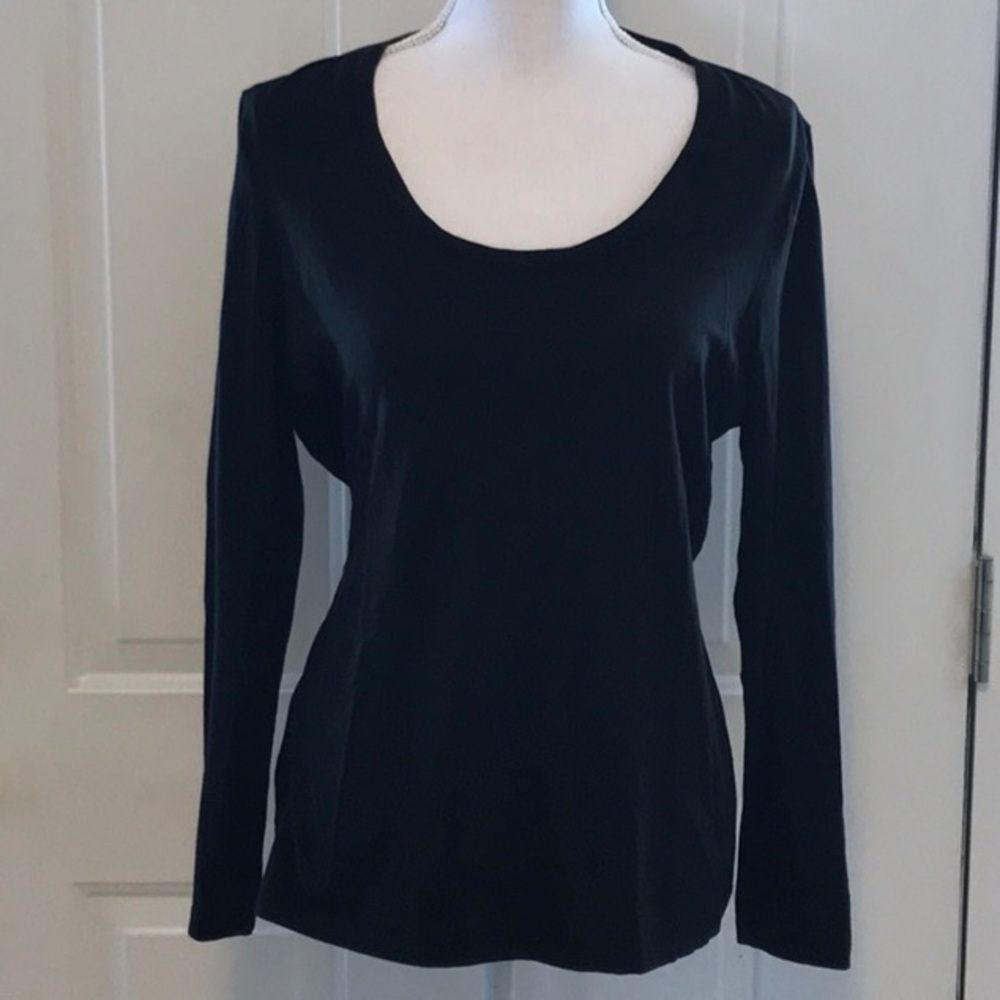 LOFT black scoop neck sweater